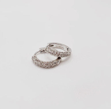 Glisten Pave White Gold Filled