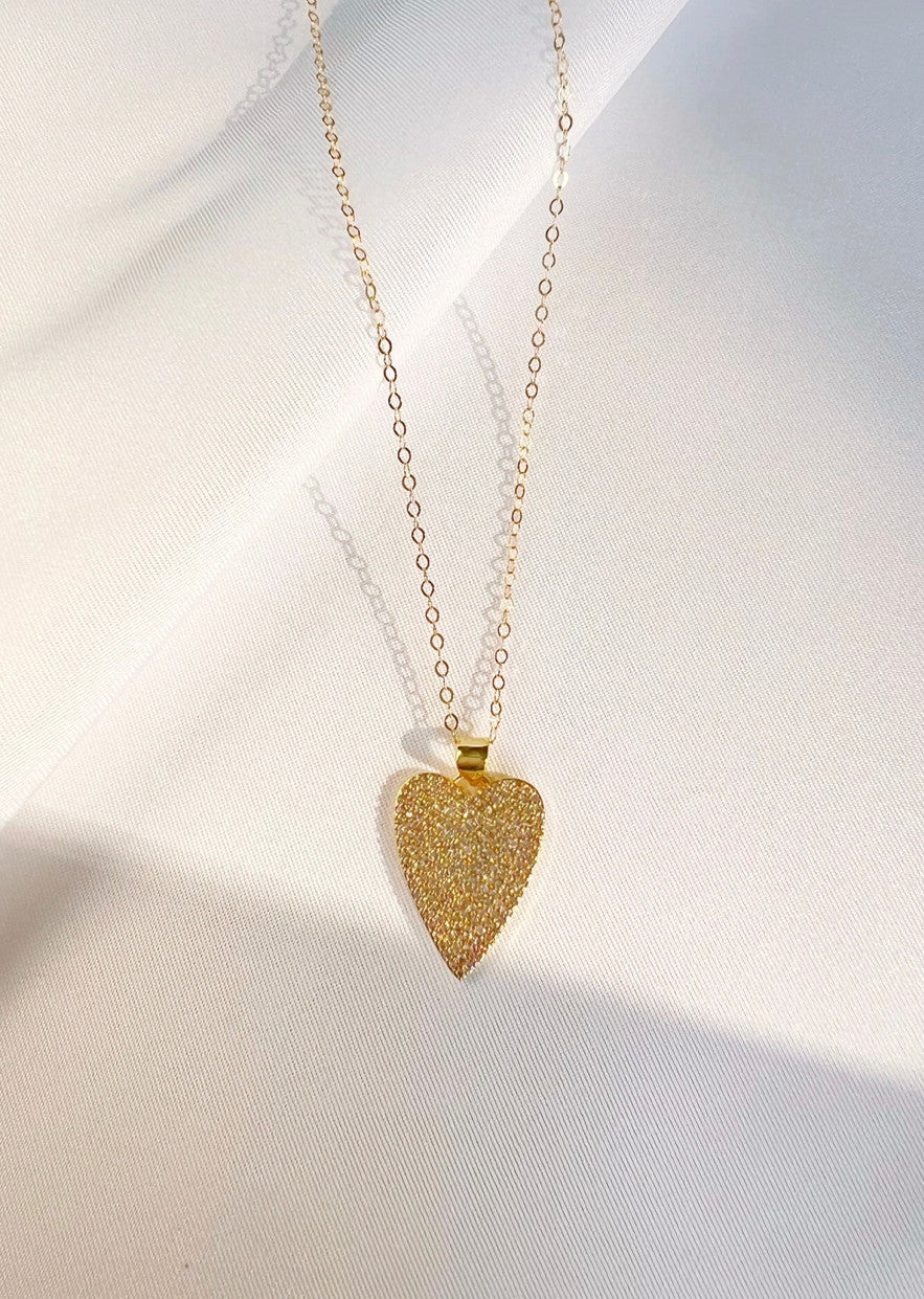 One Love Heart Cz Gold Filled