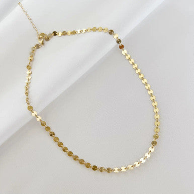 Luxe Sequin Disc Chain Gold Filled